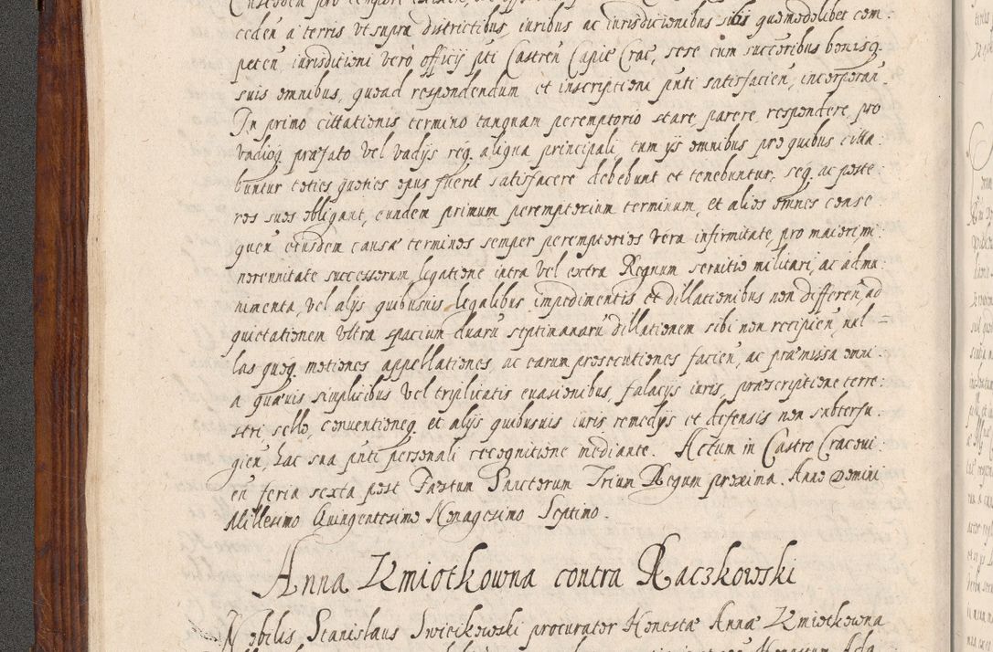 Zdjęcie nr 21 dla obiektu archiwalnego: Acta actorum, obligationum, erectionum, decretorum, rovisionum, instutionum, confirmationum caeterarumque causarum et negotiorum ad forum spirituale pertinentium coram R. D. Georgio S. R. E. Cardinali presbytero Radziwiłł nuncupato, perpetuo administratore episcopatus Cracoviensis et Ducatus Severiensis, duce in Olika et Nieśież, Sacrique Romani Imperii principe ab anno 1597 ad annum 1600 diem 12 Februarii inclusive, etiam sub ansentia eius Cracoviae acticatorum.