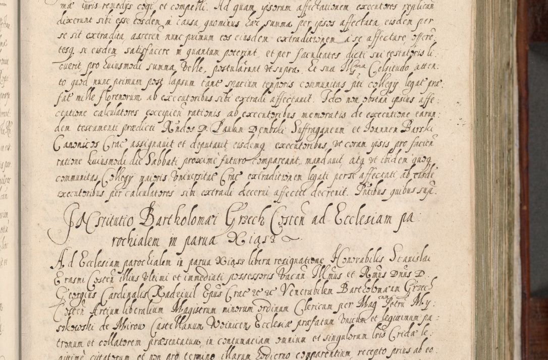 Zdjęcie nr 12 dla obiektu archiwalnego: Acta actorum, obligationum, erectionum, decretorum, rovisionum, instutionum, confirmationum caeterarumque causarum et negotiorum ad forum spirituale pertinentium coram R. D. Georgio S. R. E. Cardinali presbytero Radziwiłł nuncupato, perpetuo administratore episcopatus Cracoviensis et Ducatus Severiensis, duce in Olika et Nieśież, Sacrique Romani Imperii principe ab anno 1597 ad annum 1600 diem 12 Februarii inclusive, etiam sub ansentia eius Cracoviae acticatorum.