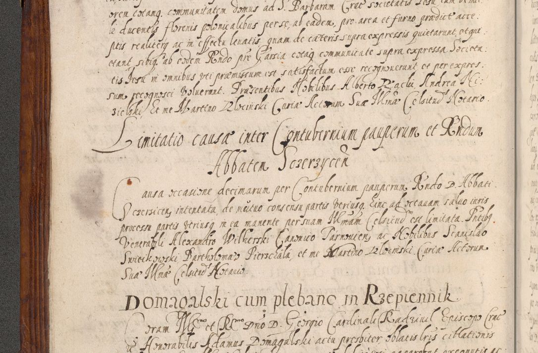 Zdjęcie nr 9 dla obiektu archiwalnego: Acta actorum, obligationum, erectionum, decretorum, rovisionum, instutionum, confirmationum caeterarumque causarum et negotiorum ad forum spirituale pertinentium coram R. D. Georgio S. R. E. Cardinali presbytero Radziwiłł nuncupato, perpetuo administratore episcopatus Cracoviensis et Ducatus Severiensis, duce in Olika et Nieśież, Sacrique Romani Imperii principe ab anno 1597 ad annum 1600 diem 12 Februarii inclusive, etiam sub ansentia eius Cracoviae acticatorum.