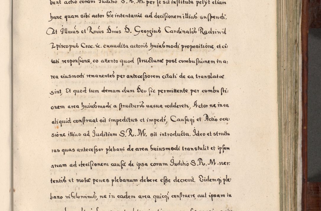 Zdjęcie nr 308 dla obiektu archiwalnego: Acta actorum, obligationum, erectionum, decretorum, rovisionum, instutionum, confirmationum caeterarumque causarum et negotiorum ad forum spirituale pertinentium coram R. D. Georgio S. R. E. Cardinali presbytero Radziwiłł nuncupato, perpetuo administratore episcopatus Cracoviensis et Ducatus Severiensis, duce in Olika et Nieśież, Sacrique Romani Imperii principe ab anno 1597 ad annum 1600 diem 12 Februarii inclusive, etiam sub ansentia eius Cracoviae acticatorum.