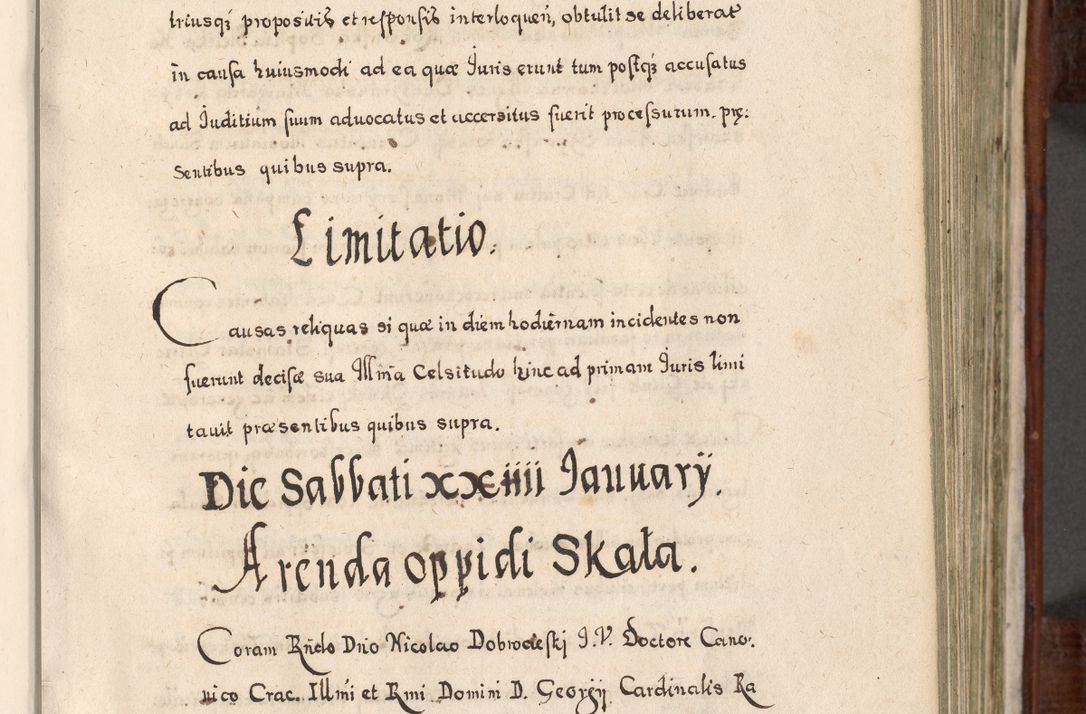Zdjęcie nr 290 dla obiektu archiwalnego: Acta actorum, obligationum, erectionum, decretorum, rovisionum, instutionum, confirmationum caeterarumque causarum et negotiorum ad forum spirituale pertinentium coram R. D. Georgio S. R. E. Cardinali presbytero Radziwiłł nuncupato, perpetuo administratore episcopatus Cracoviensis et Ducatus Severiensis, duce in Olika et Nieśież, Sacrique Romani Imperii principe ab anno 1597 ad annum 1600 diem 12 Februarii inclusive, etiam sub ansentia eius Cracoviae acticatorum.