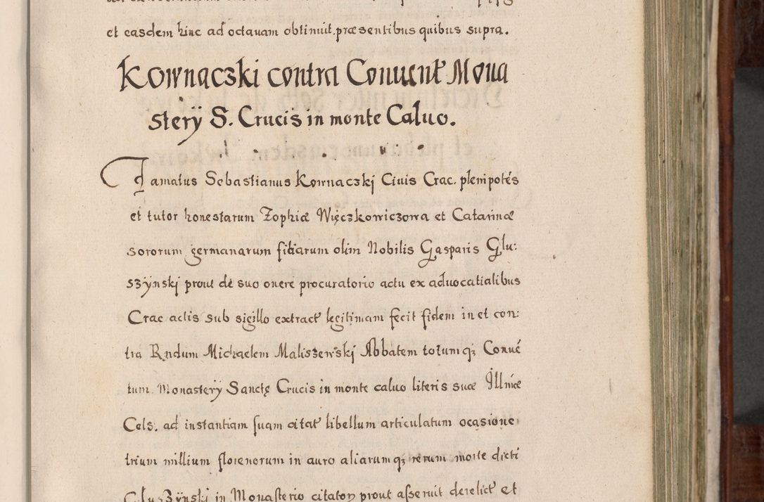 Zdjęcie nr 266 dla obiektu archiwalnego: Acta actorum, obligationum, erectionum, decretorum, rovisionum, instutionum, confirmationum caeterarumque causarum et negotiorum ad forum spirituale pertinentium coram R. D. Georgio S. R. E. Cardinali presbytero Radziwiłł nuncupato, perpetuo administratore episcopatus Cracoviensis et Ducatus Severiensis, duce in Olika et Nieśież, Sacrique Romani Imperii principe ab anno 1597 ad annum 1600 diem 12 Februarii inclusive, etiam sub ansentia eius Cracoviae acticatorum.