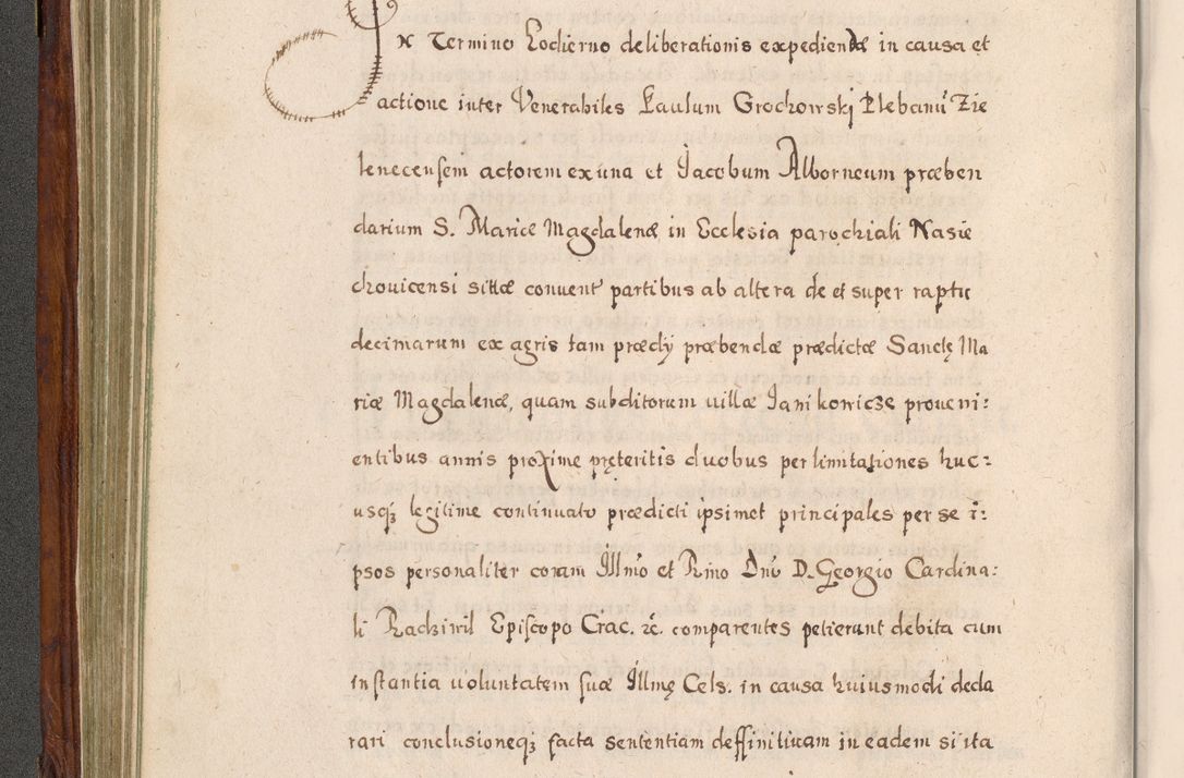 Zdjęcie nr 261 dla obiektu archiwalnego: Acta actorum, obligationum, erectionum, decretorum, rovisionum, instutionum, confirmationum caeterarumque causarum et negotiorum ad forum spirituale pertinentium coram R. D. Georgio S. R. E. Cardinali presbytero Radziwiłł nuncupato, perpetuo administratore episcopatus Cracoviensis et Ducatus Severiensis, duce in Olika et Nieśież, Sacrique Romani Imperii principe ab anno 1597 ad annum 1600 diem 12 Februarii inclusive, etiam sub ansentia eius Cracoviae acticatorum.