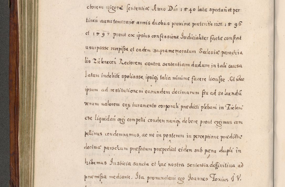 Zdjęcie nr 263 dla obiektu archiwalnego: Acta actorum, obligationum, erectionum, decretorum, rovisionum, instutionum, confirmationum caeterarumque causarum et negotiorum ad forum spirituale pertinentium coram R. D. Georgio S. R. E. Cardinali presbytero Radziwiłł nuncupato, perpetuo administratore episcopatus Cracoviensis et Ducatus Severiensis, duce in Olika et Nieśież, Sacrique Romani Imperii principe ab anno 1597 ad annum 1600 diem 12 Februarii inclusive, etiam sub ansentia eius Cracoviae acticatorum.