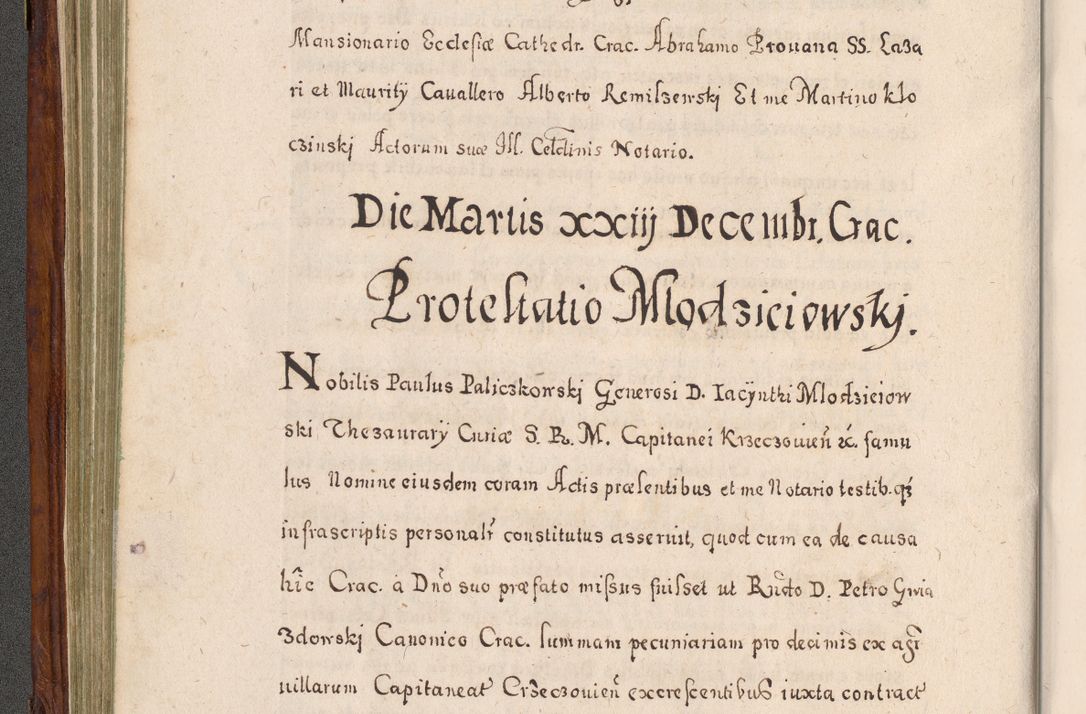 Zdjęcie nr 227 dla obiektu archiwalnego: Acta actorum, obligationum, erectionum, decretorum, rovisionum, instutionum, confirmationum caeterarumque causarum et negotiorum ad forum spirituale pertinentium coram R. D. Georgio S. R. E. Cardinali presbytero Radziwiłł nuncupato, perpetuo administratore episcopatus Cracoviensis et Ducatus Severiensis, duce in Olika et Nieśież, Sacrique Romani Imperii principe ab anno 1597 ad annum 1600 diem 12 Februarii inclusive, etiam sub ansentia eius Cracoviae acticatorum.