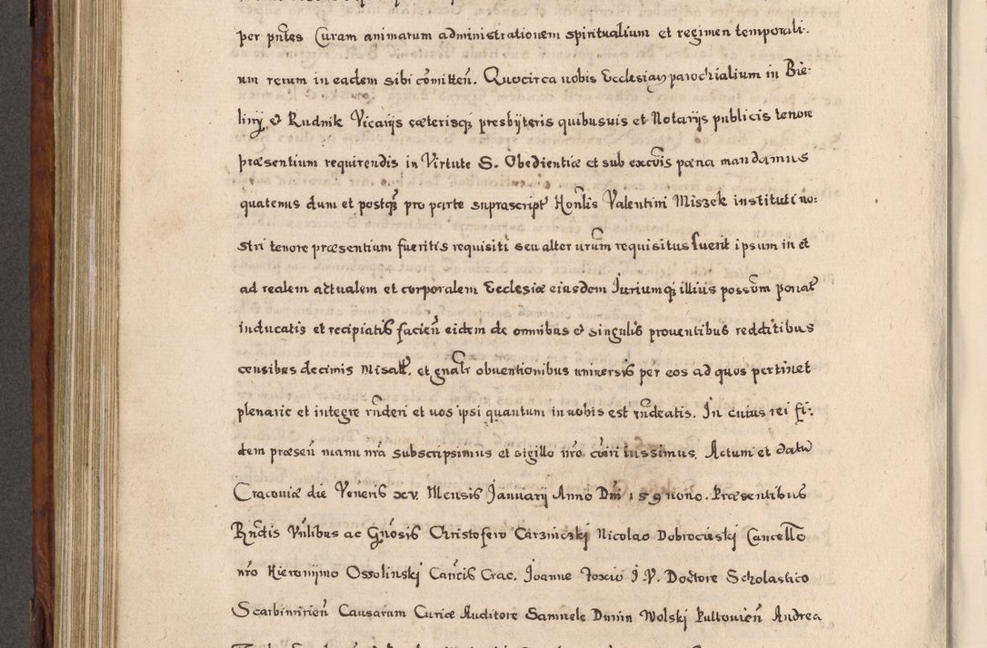 Zdjęcie nr 587 dla obiektu archiwalnego: Acta actorum, obligationum, erectionum, decretorum, rovisionum, instutionum, confirmationum caeterarumque causarum et negotiorum ad forum spirituale pertinentium coram R. D. Georgio S. R. E. Cardinali presbytero Radziwiłł nuncupato, perpetuo administratore episcopatus Cracoviensis et Ducatus Severiensis, duce in Olika et Nieśież, Sacrique Romani Imperii principe ab anno 1597 ad annum 1600 diem 12 Februarii inclusive, etiam sub ansentia eius Cracoviae acticatorum.