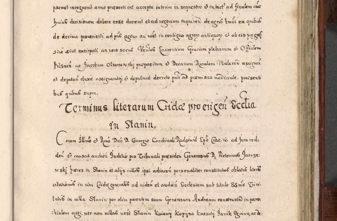 Zdjęcie nr 554 dla obiektu archiwalnego: Acta actorum, obligationum, erectionum, decretorum, rovisionum, instutionum, confirmationum caeterarumque causarum et negotiorum ad forum spirituale pertinentium coram R. D. Georgio S. R. E. Cardinali presbytero Radziwiłł nuncupato, perpetuo administratore episcopatus Cracoviensis et Ducatus Severiensis, duce in Olika et Nieśież, Sacrique Romani Imperii principe ab anno 1597 ad annum 1600 diem 12 Februarii inclusive, etiam sub ansentia eius Cracoviae acticatorum.
