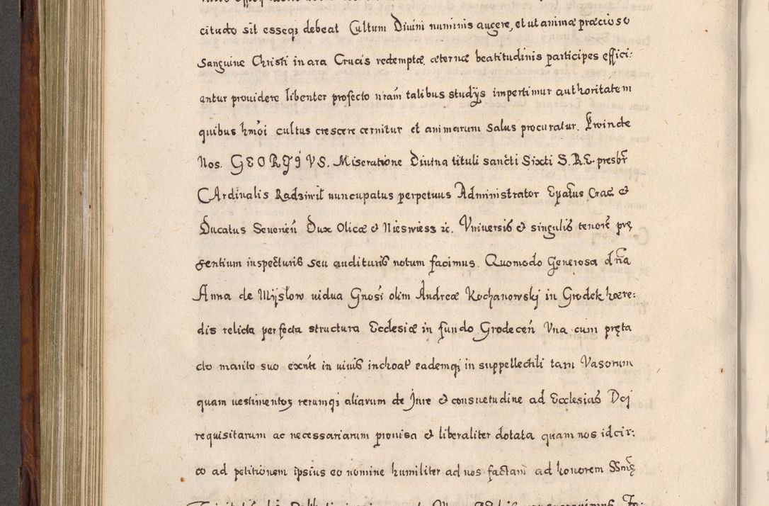 Zdjęcie nr 521 dla obiektu archiwalnego: Acta actorum, obligationum, erectionum, decretorum, rovisionum, instutionum, confirmationum caeterarumque causarum et negotiorum ad forum spirituale pertinentium coram R. D. Georgio S. R. E. Cardinali presbytero Radziwiłł nuncupato, perpetuo administratore episcopatus Cracoviensis et Ducatus Severiensis, duce in Olika et Nieśież, Sacrique Romani Imperii principe ab anno 1597 ad annum 1600 diem 12 Februarii inclusive, etiam sub ansentia eius Cracoviae acticatorum.