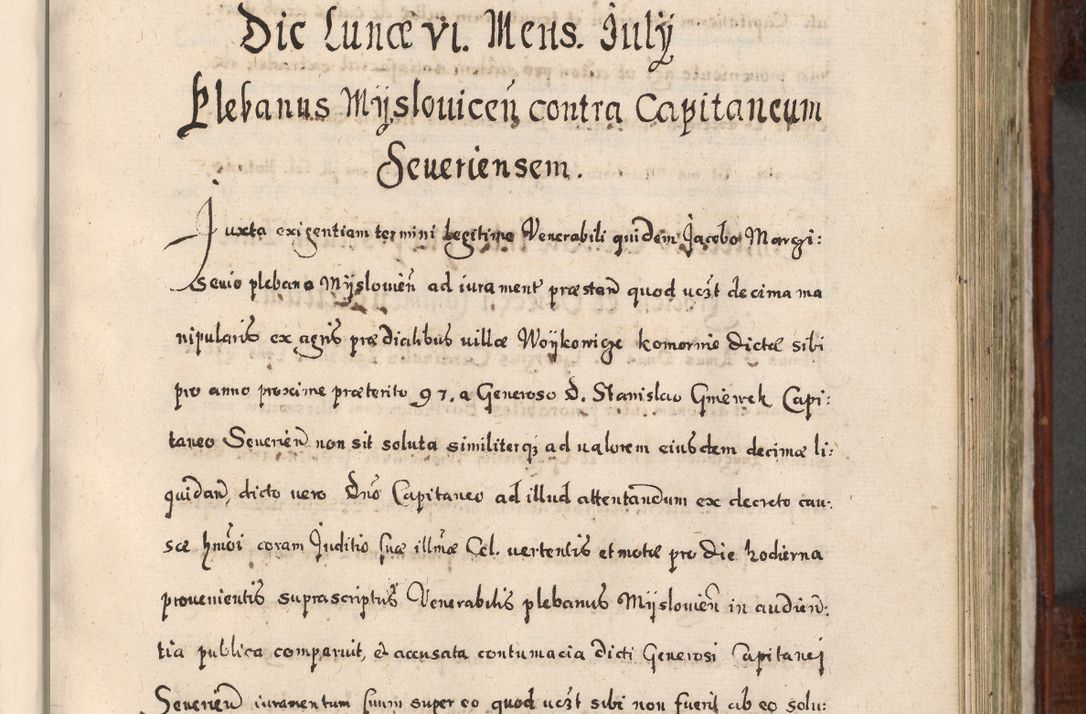Zdjęcie nr 460 dla obiektu archiwalnego: Acta actorum, obligationum, erectionum, decretorum, rovisionum, instutionum, confirmationum caeterarumque causarum et negotiorum ad forum spirituale pertinentium coram R. D. Georgio S. R. E. Cardinali presbytero Radziwiłł nuncupato, perpetuo administratore episcopatus Cracoviensis et Ducatus Severiensis, duce in Olika et Nieśież, Sacrique Romani Imperii principe ab anno 1597 ad annum 1600 diem 12 Februarii inclusive, etiam sub ansentia eius Cracoviae acticatorum.