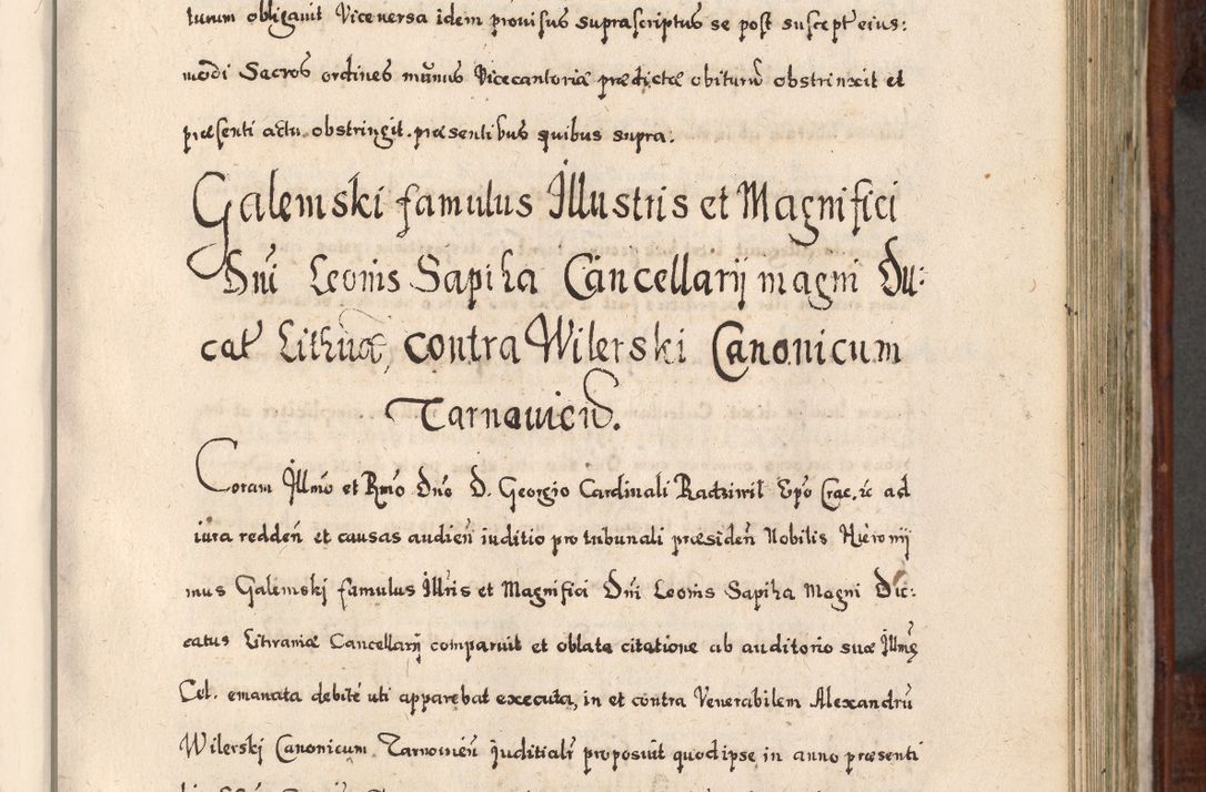 Zdjęcie nr 456 dla obiektu archiwalnego: Acta actorum, obligationum, erectionum, decretorum, rovisionum, instutionum, confirmationum caeterarumque causarum et negotiorum ad forum spirituale pertinentium coram R. D. Georgio S. R. E. Cardinali presbytero Radziwiłł nuncupato, perpetuo administratore episcopatus Cracoviensis et Ducatus Severiensis, duce in Olika et Nieśież, Sacrique Romani Imperii principe ab anno 1597 ad annum 1600 diem 12 Februarii inclusive, etiam sub ansentia eius Cracoviae acticatorum.