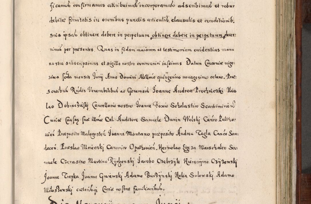 Zdjęcie nr 452 dla obiektu archiwalnego: Acta actorum, obligationum, erectionum, decretorum, rovisionum, instutionum, confirmationum caeterarumque causarum et negotiorum ad forum spirituale pertinentium coram R. D. Georgio S. R. E. Cardinali presbytero Radziwiłł nuncupato, perpetuo administratore episcopatus Cracoviensis et Ducatus Severiensis, duce in Olika et Nieśież, Sacrique Romani Imperii principe ab anno 1597 ad annum 1600 diem 12 Februarii inclusive, etiam sub ansentia eius Cracoviae acticatorum.