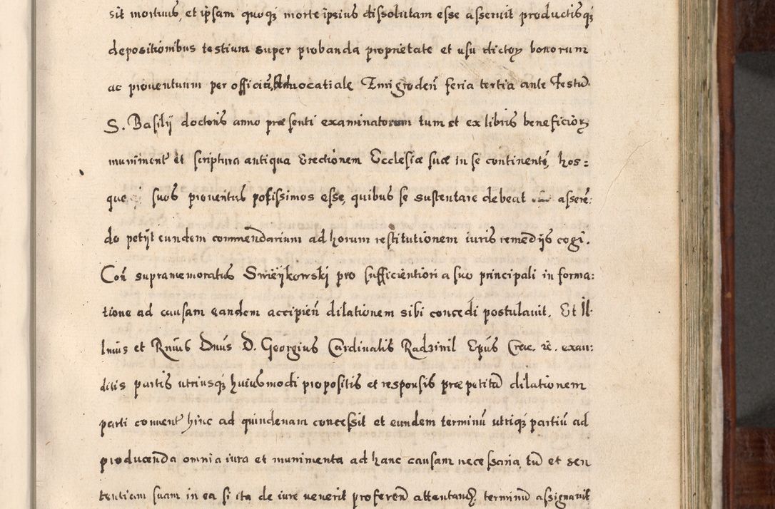 Zdjęcie nr 446 dla obiektu archiwalnego: Acta actorum, obligationum, erectionum, decretorum, rovisionum, instutionum, confirmationum caeterarumque causarum et negotiorum ad forum spirituale pertinentium coram R. D. Georgio S. R. E. Cardinali presbytero Radziwiłł nuncupato, perpetuo administratore episcopatus Cracoviensis et Ducatus Severiensis, duce in Olika et Nieśież, Sacrique Romani Imperii principe ab anno 1597 ad annum 1600 diem 12 Februarii inclusive, etiam sub ansentia eius Cracoviae acticatorum.