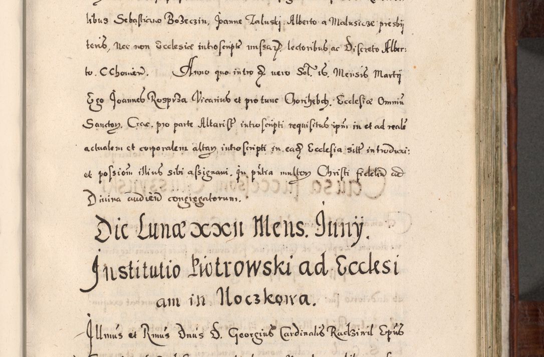 Zdjęcie nr 436 dla obiektu archiwalnego: Acta actorum, obligationum, erectionum, decretorum, rovisionum, instutionum, confirmationum caeterarumque causarum et negotiorum ad forum spirituale pertinentium coram R. D. Georgio S. R. E. Cardinali presbytero Radziwiłł nuncupato, perpetuo administratore episcopatus Cracoviensis et Ducatus Severiensis, duce in Olika et Nieśież, Sacrique Romani Imperii principe ab anno 1597 ad annum 1600 diem 12 Februarii inclusive, etiam sub ansentia eius Cracoviae acticatorum.