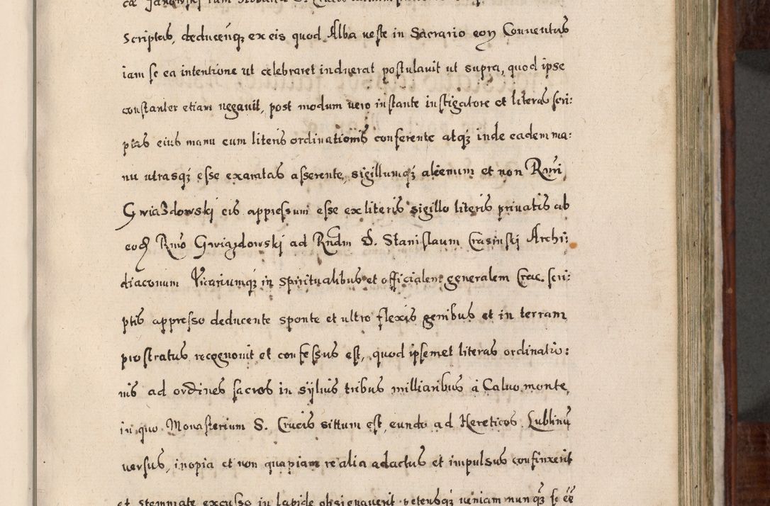 Zdjęcie nr 424 dla obiektu archiwalnego: Acta actorum, obligationum, erectionum, decretorum, rovisionum, instutionum, confirmationum caeterarumque causarum et negotiorum ad forum spirituale pertinentium coram R. D. Georgio S. R. E. Cardinali presbytero Radziwiłł nuncupato, perpetuo administratore episcopatus Cracoviensis et Ducatus Severiensis, duce in Olika et Nieśież, Sacrique Romani Imperii principe ab anno 1597 ad annum 1600 diem 12 Februarii inclusive, etiam sub ansentia eius Cracoviae acticatorum.