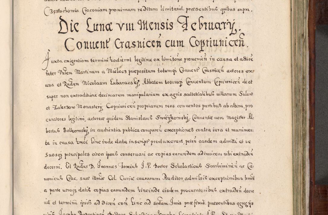 Zdjęcie nr 608 dla obiektu archiwalnego: Acta actorum, obligationum, erectionum, decretorum, rovisionum, instutionum, confirmationum caeterarumque causarum et negotiorum ad forum spirituale pertinentium coram R. D. Georgio S. R. E. Cardinali presbytero Radziwiłł nuncupato, perpetuo administratore episcopatus Cracoviensis et Ducatus Severiensis, duce in Olika et Nieśież, Sacrique Romani Imperii principe ab anno 1597 ad annum 1600 diem 12 Februarii inclusive, etiam sub ansentia eius Cracoviae acticatorum.