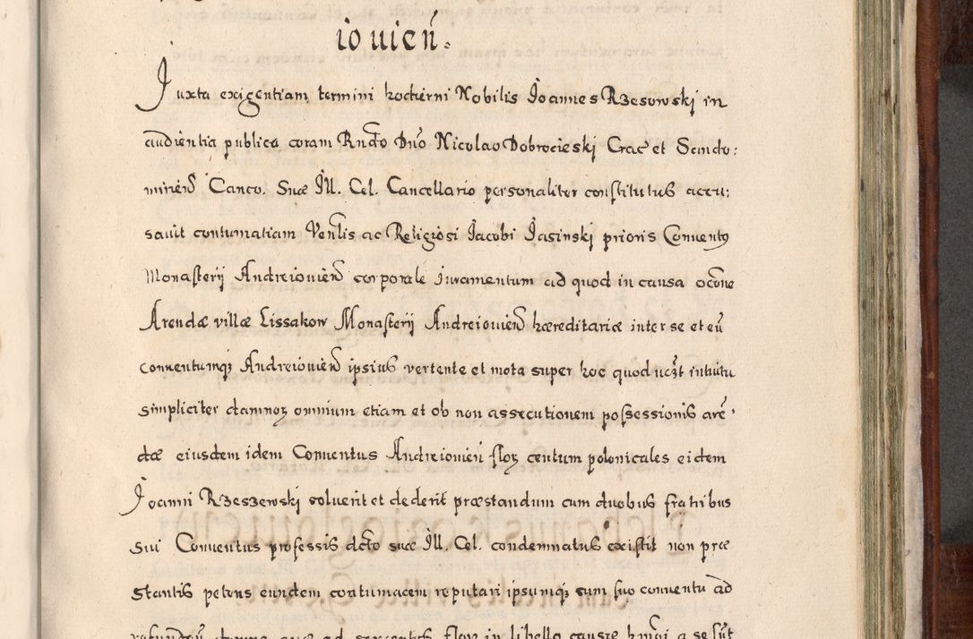 Zdjęcie nr 800 dla obiektu archiwalnego: Acta actorum, obligationum, erectionum, decretorum, rovisionum, instutionum, confirmationum caeterarumque causarum et negotiorum ad forum spirituale pertinentium coram R. D. Georgio S. R. E. Cardinali presbytero Radziwiłł nuncupato, perpetuo administratore episcopatus Cracoviensis et Ducatus Severiensis, duce in Olika et Nieśież, Sacrique Romani Imperii principe ab anno 1597 ad annum 1600 diem 12 Februarii inclusive, etiam sub ansentia eius Cracoviae acticatorum.