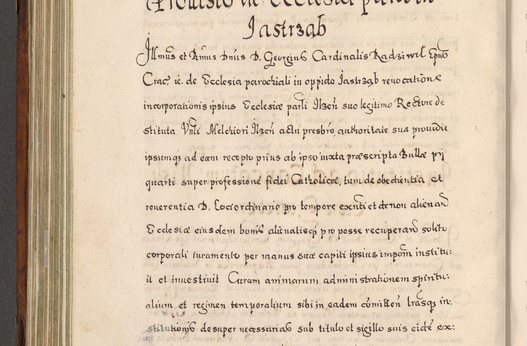 Zdjęcie nr 793 dla obiektu archiwalnego: Acta actorum, obligationum, erectionum, decretorum, rovisionum, instutionum, confirmationum caeterarumque causarum et negotiorum ad forum spirituale pertinentium coram R. D. Georgio S. R. E. Cardinali presbytero Radziwiłł nuncupato, perpetuo administratore episcopatus Cracoviensis et Ducatus Severiensis, duce in Olika et Nieśież, Sacrique Romani Imperii principe ab anno 1597 ad annum 1600 diem 12 Februarii inclusive, etiam sub ansentia eius Cracoviae acticatorum.