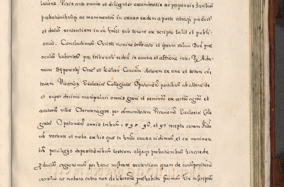 Zdjęcie nr 790 dla obiektu archiwalnego: Acta actorum, obligationum, erectionum, decretorum, rovisionum, instutionum, confirmationum caeterarumque causarum et negotiorum ad forum spirituale pertinentium coram R. D. Georgio S. R. E. Cardinali presbytero Radziwiłł nuncupato, perpetuo administratore episcopatus Cracoviensis et Ducatus Severiensis, duce in Olika et Nieśież, Sacrique Romani Imperii principe ab anno 1597 ad annum 1600 diem 12 Februarii inclusive, etiam sub ansentia eius Cracoviae acticatorum.