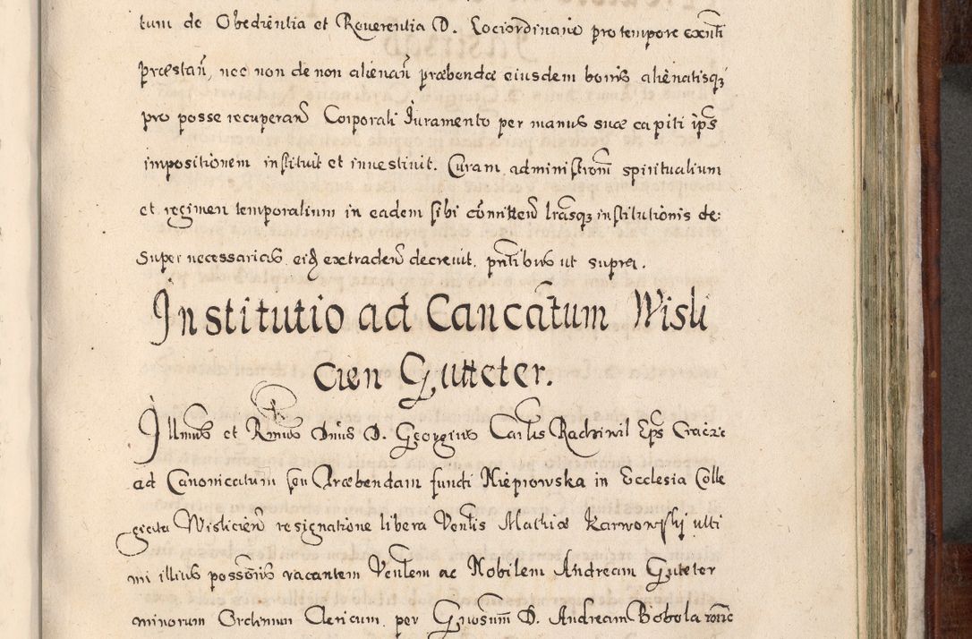 Zdjęcie nr 792 dla obiektu archiwalnego: Acta actorum, obligationum, erectionum, decretorum, rovisionum, instutionum, confirmationum caeterarumque causarum et negotiorum ad forum spirituale pertinentium coram R. D. Georgio S. R. E. Cardinali presbytero Radziwiłł nuncupato, perpetuo administratore episcopatus Cracoviensis et Ducatus Severiensis, duce in Olika et Nieśież, Sacrique Romani Imperii principe ab anno 1597 ad annum 1600 diem 12 Februarii inclusive, etiam sub ansentia eius Cracoviae acticatorum.