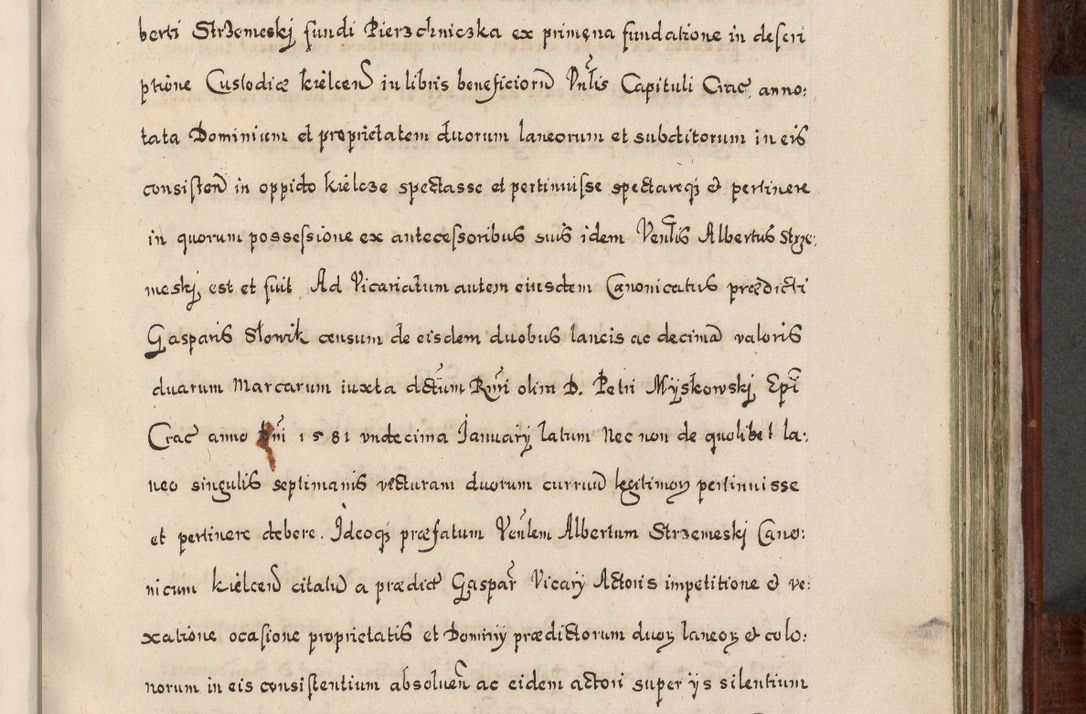 Zdjęcie nr 714 dla obiektu archiwalnego: Acta actorum, obligationum, erectionum, decretorum, rovisionum, instutionum, confirmationum caeterarumque causarum et negotiorum ad forum spirituale pertinentium coram R. D. Georgio S. R. E. Cardinali presbytero Radziwiłł nuncupato, perpetuo administratore episcopatus Cracoviensis et Ducatus Severiensis, duce in Olika et Nieśież, Sacrique Romani Imperii principe ab anno 1597 ad annum 1600 diem 12 Februarii inclusive, etiam sub ansentia eius Cracoviae acticatorum.