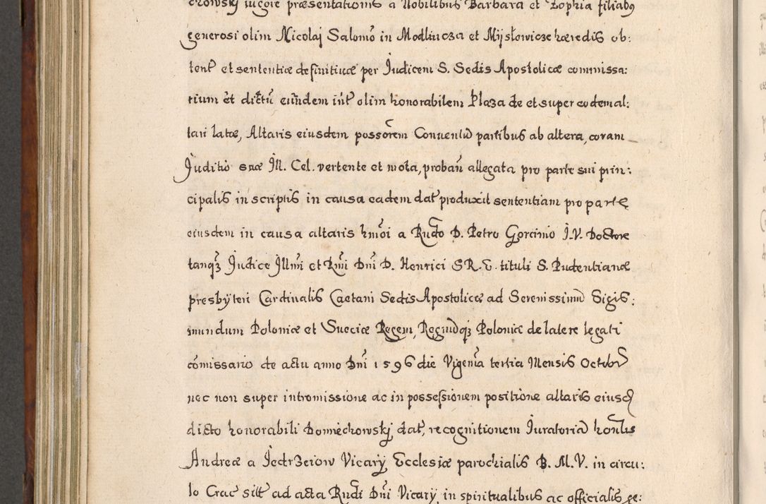 Zdjęcie nr 685 dla obiektu archiwalnego: Acta actorum, obligationum, erectionum, decretorum, rovisionum, instutionum, confirmationum caeterarumque causarum et negotiorum ad forum spirituale pertinentium coram R. D. Georgio S. R. E. Cardinali presbytero Radziwiłł nuncupato, perpetuo administratore episcopatus Cracoviensis et Ducatus Severiensis, duce in Olika et Nieśież, Sacrique Romani Imperii principe ab anno 1597 ad annum 1600 diem 12 Februarii inclusive, etiam sub ansentia eius Cracoviae acticatorum.