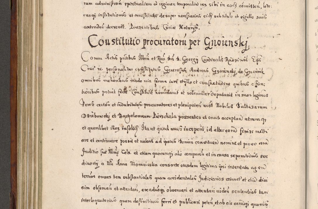 Zdjęcie nr 637 dla obiektu archiwalnego: Acta actorum, obligationum, erectionum, decretorum, rovisionum, instutionum, confirmationum caeterarumque causarum et negotiorum ad forum spirituale pertinentium coram R. D. Georgio S. R. E. Cardinali presbytero Radziwiłł nuncupato, perpetuo administratore episcopatus Cracoviensis et Ducatus Severiensis, duce in Olika et Nieśież, Sacrique Romani Imperii principe ab anno 1597 ad annum 1600 diem 12 Februarii inclusive, etiam sub ansentia eius Cracoviae acticatorum.