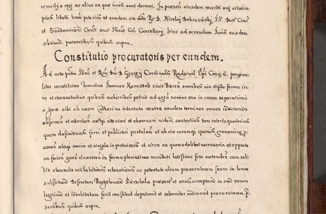 Zdjęcie nr 628 dla obiektu archiwalnego: Acta actorum, obligationum, erectionum, decretorum, rovisionum, instutionum, confirmationum caeterarumque causarum et negotiorum ad forum spirituale pertinentium coram R. D. Georgio S. R. E. Cardinali presbytero Radziwiłł nuncupato, perpetuo administratore episcopatus Cracoviensis et Ducatus Severiensis, duce in Olika et Nieśież, Sacrique Romani Imperii principe ab anno 1597 ad annum 1600 diem 12 Februarii inclusive, etiam sub ansentia eius Cracoviae acticatorum.
