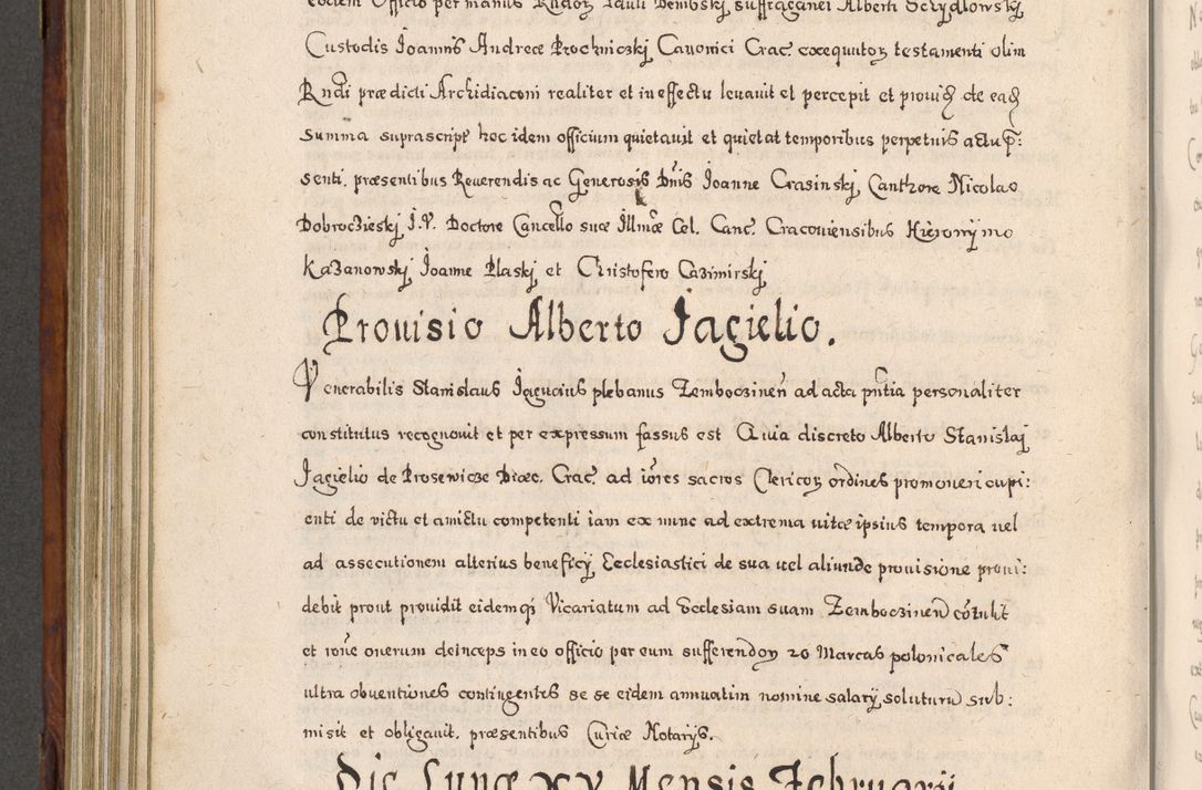 Zdjęcie nr 623 dla obiektu archiwalnego: Acta actorum, obligationum, erectionum, decretorum, rovisionum, instutionum, confirmationum caeterarumque causarum et negotiorum ad forum spirituale pertinentium coram R. D. Georgio S. R. E. Cardinali presbytero Radziwiłł nuncupato, perpetuo administratore episcopatus Cracoviensis et Ducatus Severiensis, duce in Olika et Nieśież, Sacrique Romani Imperii principe ab anno 1597 ad annum 1600 diem 12 Februarii inclusive, etiam sub ansentia eius Cracoviae acticatorum.