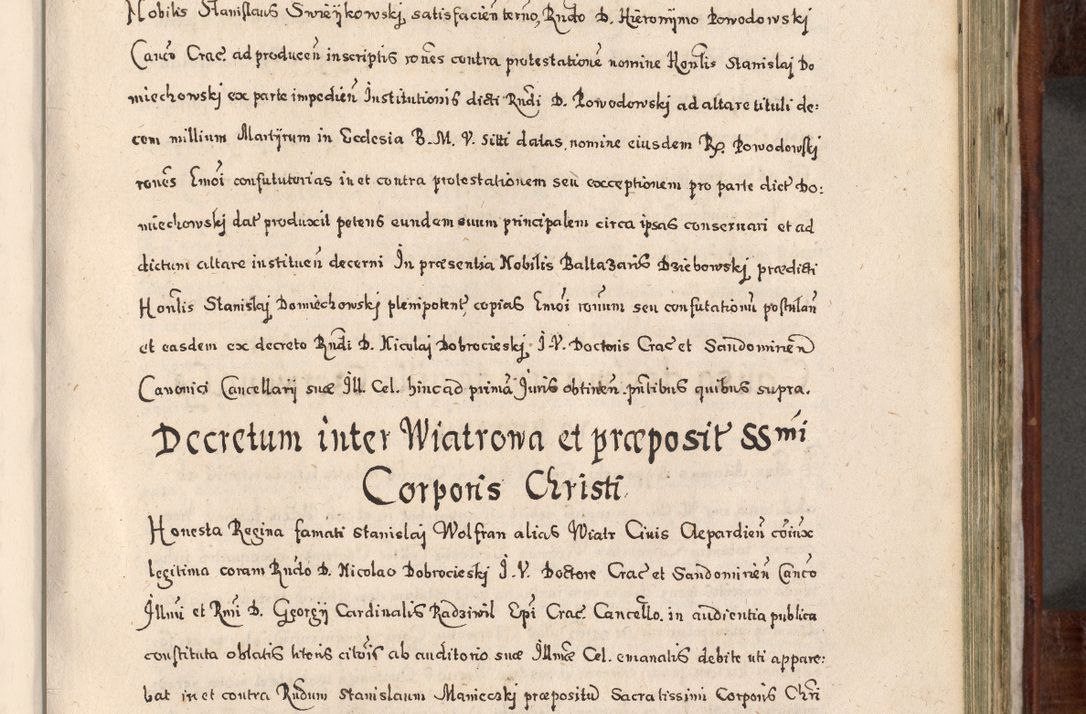 Zdjęcie nr 626 dla obiektu archiwalnego: Acta actorum, obligationum, erectionum, decretorum, rovisionum, instutionum, confirmationum caeterarumque causarum et negotiorum ad forum spirituale pertinentium coram R. D. Georgio S. R. E. Cardinali presbytero Radziwiłł nuncupato, perpetuo administratore episcopatus Cracoviensis et Ducatus Severiensis, duce in Olika et Nieśież, Sacrique Romani Imperii principe ab anno 1597 ad annum 1600 diem 12 Februarii inclusive, etiam sub ansentia eius Cracoviae acticatorum.