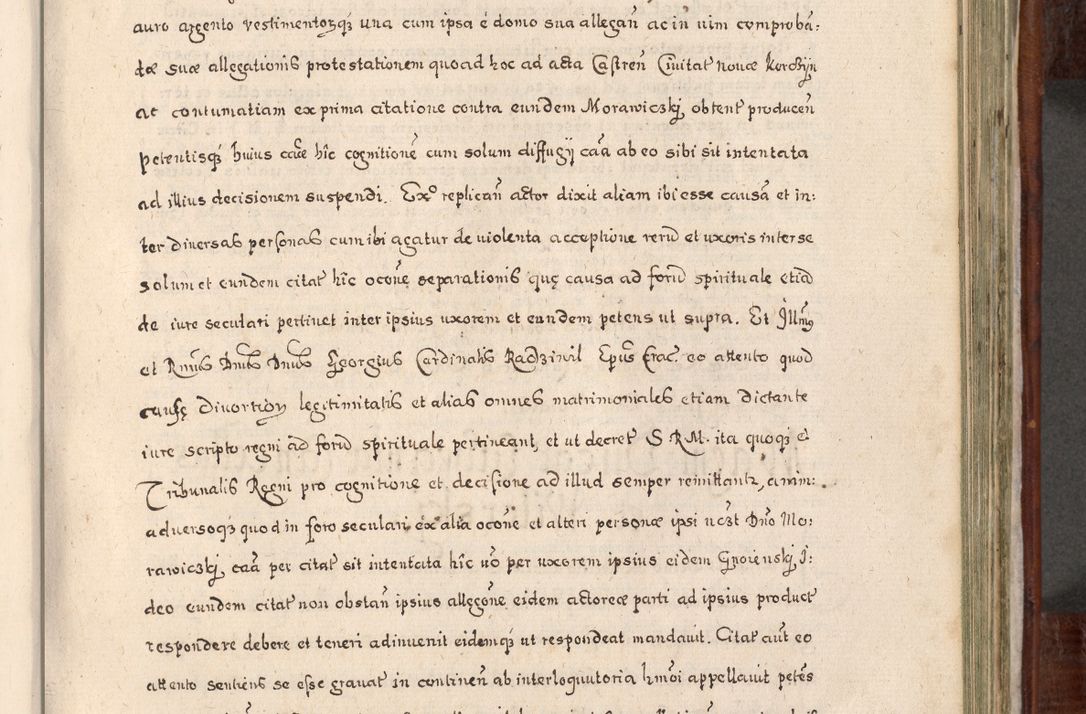 Zdjęcie nr 618 dla obiektu archiwalnego: Acta actorum, obligationum, erectionum, decretorum, rovisionum, instutionum, confirmationum caeterarumque causarum et negotiorum ad forum spirituale pertinentium coram R. D. Georgio S. R. E. Cardinali presbytero Radziwiłł nuncupato, perpetuo administratore episcopatus Cracoviensis et Ducatus Severiensis, duce in Olika et Nieśież, Sacrique Romani Imperii principe ab anno 1597 ad annum 1600 diem 12 Februarii inclusive, etiam sub ansentia eius Cracoviae acticatorum.