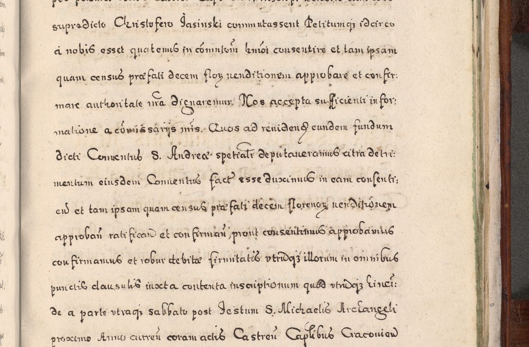 Zdjęcie nr 990 dla obiektu archiwalnego: Acta actorum, obligationum, erectionum, decretorum, rovisionum, instutionum, confirmationum caeterarumque causarum et negotiorum ad forum spirituale pertinentium coram R. D. Georgio S. R. E. Cardinali presbytero Radziwiłł nuncupato, perpetuo administratore episcopatus Cracoviensis et Ducatus Severiensis, duce in Olika et Nieśież, Sacrique Romani Imperii principe ab anno 1597 ad annum 1600 diem 12 Februarii inclusive, etiam sub ansentia eius Cracoviae acticatorum.