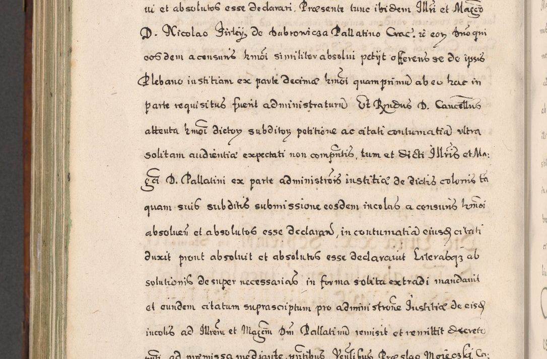 Zdjęcie nr 981 dla obiektu archiwalnego: Acta actorum, obligationum, erectionum, decretorum, rovisionum, instutionum, confirmationum caeterarumque causarum et negotiorum ad forum spirituale pertinentium coram R. D. Georgio S. R. E. Cardinali presbytero Radziwiłł nuncupato, perpetuo administratore episcopatus Cracoviensis et Ducatus Severiensis, duce in Olika et Nieśież, Sacrique Romani Imperii principe ab anno 1597 ad annum 1600 diem 12 Februarii inclusive, etiam sub ansentia eius Cracoviae acticatorum.