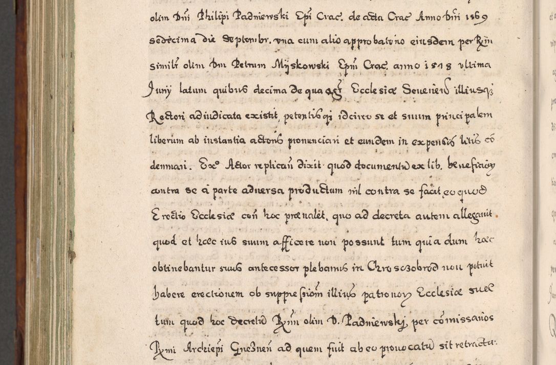 Zdjęcie nr 961 dla obiektu archiwalnego: Acta actorum, obligationum, erectionum, decretorum, rovisionum, instutionum, confirmationum caeterarumque causarum et negotiorum ad forum spirituale pertinentium coram R. D. Georgio S. R. E. Cardinali presbytero Radziwiłł nuncupato, perpetuo administratore episcopatus Cracoviensis et Ducatus Severiensis, duce in Olika et Nieśież, Sacrique Romani Imperii principe ab anno 1597 ad annum 1600 diem 12 Februarii inclusive, etiam sub ansentia eius Cracoviae acticatorum.