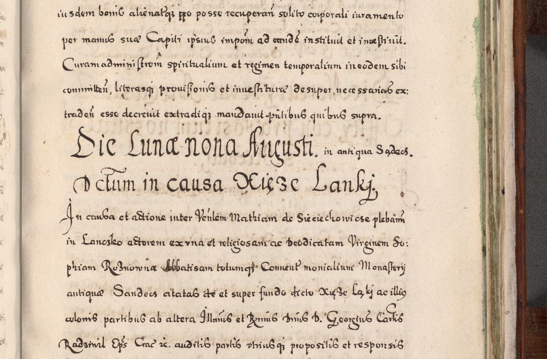 Zdjęcie nr 946 dla obiektu archiwalnego: Acta actorum, obligationum, erectionum, decretorum, rovisionum, instutionum, confirmationum caeterarumque causarum et negotiorum ad forum spirituale pertinentium coram R. D. Georgio S. R. E. Cardinali presbytero Radziwiłł nuncupato, perpetuo administratore episcopatus Cracoviensis et Ducatus Severiensis, duce in Olika et Nieśież, Sacrique Romani Imperii principe ab anno 1597 ad annum 1600 diem 12 Februarii inclusive, etiam sub ansentia eius Cracoviae acticatorum.