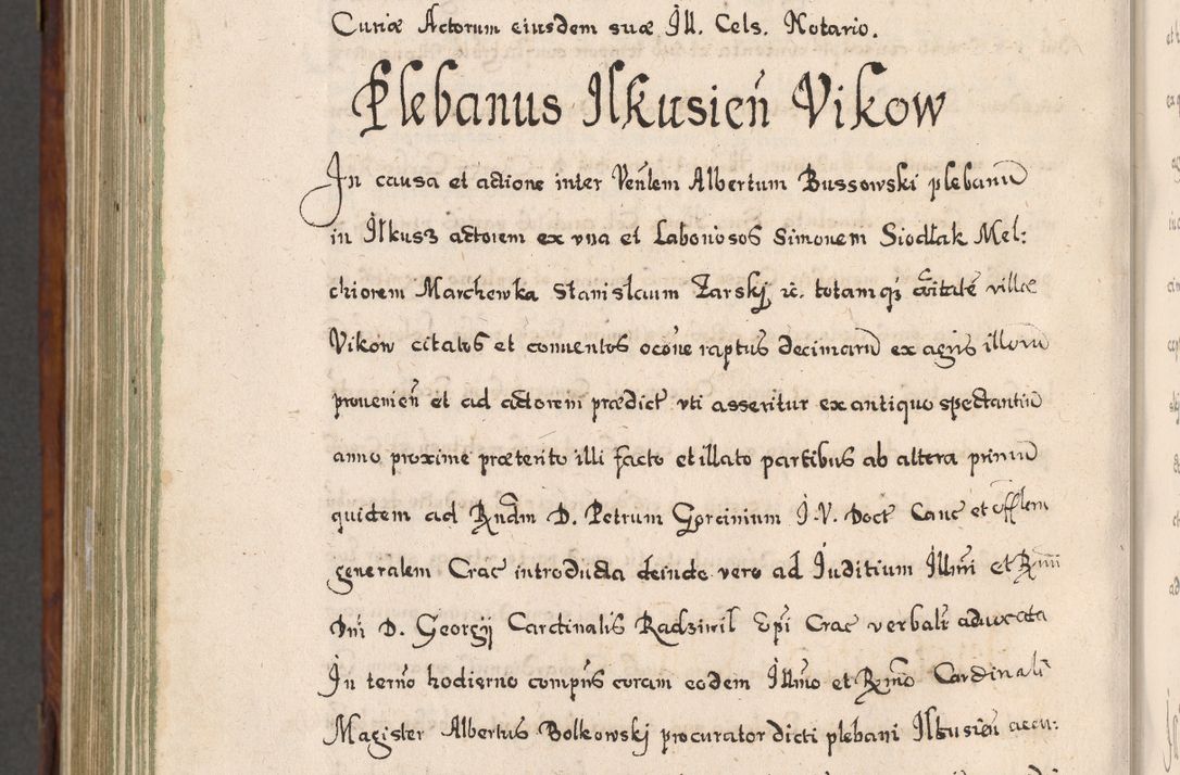 Zdjęcie nr 937 dla obiektu archiwalnego: Acta actorum, obligationum, erectionum, decretorum, rovisionum, instutionum, confirmationum caeterarumque causarum et negotiorum ad forum spirituale pertinentium coram R. D. Georgio S. R. E. Cardinali presbytero Radziwiłł nuncupato, perpetuo administratore episcopatus Cracoviensis et Ducatus Severiensis, duce in Olika et Nieśież, Sacrique Romani Imperii principe ab anno 1597 ad annum 1600 diem 12 Februarii inclusive, etiam sub ansentia eius Cracoviae acticatorum.