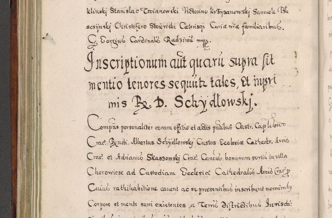 Zdjęcie nr 873 dla obiektu archiwalnego: Acta actorum, obligationum, erectionum, decretorum, rovisionum, instutionum, confirmationum caeterarumque causarum et negotiorum ad forum spirituale pertinentium coram R. D. Georgio S. R. E. Cardinali presbytero Radziwiłł nuncupato, perpetuo administratore episcopatus Cracoviensis et Ducatus Severiensis, duce in Olika et Nieśież, Sacrique Romani Imperii principe ab anno 1597 ad annum 1600 diem 12 Februarii inclusive, etiam sub ansentia eius Cracoviae acticatorum.