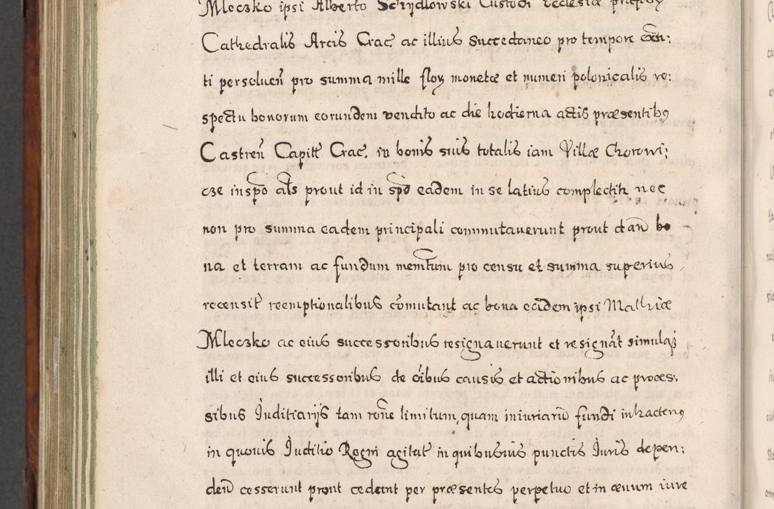 Zdjęcie nr 875 dla obiektu archiwalnego: Acta actorum, obligationum, erectionum, decretorum, rovisionum, instutionum, confirmationum caeterarumque causarum et negotiorum ad forum spirituale pertinentium coram R. D. Georgio S. R. E. Cardinali presbytero Radziwiłł nuncupato, perpetuo administratore episcopatus Cracoviensis et Ducatus Severiensis, duce in Olika et Nieśież, Sacrique Romani Imperii principe ab anno 1597 ad annum 1600 diem 12 Februarii inclusive, etiam sub ansentia eius Cracoviae acticatorum.