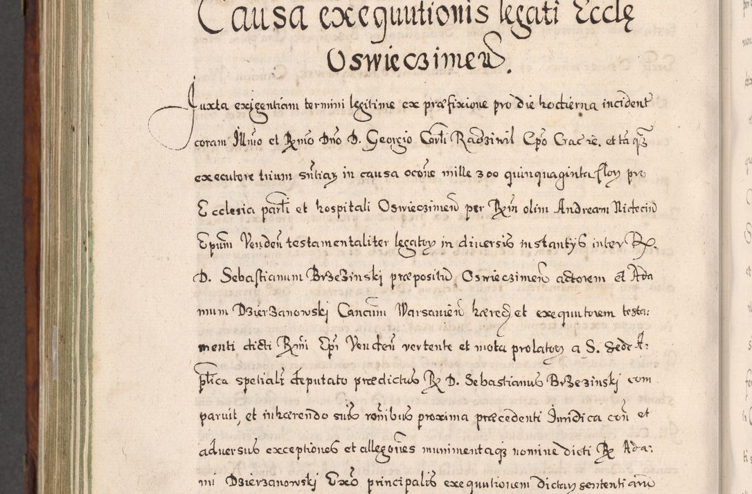 Zdjęcie nr 869 dla obiektu archiwalnego: Acta actorum, obligationum, erectionum, decretorum, rovisionum, instutionum, confirmationum caeterarumque causarum et negotiorum ad forum spirituale pertinentium coram R. D. Georgio S. R. E. Cardinali presbytero Radziwiłł nuncupato, perpetuo administratore episcopatus Cracoviensis et Ducatus Severiensis, duce in Olika et Nieśież, Sacrique Romani Imperii principe ab anno 1597 ad annum 1600 diem 12 Februarii inclusive, etiam sub ansentia eius Cracoviae acticatorum.