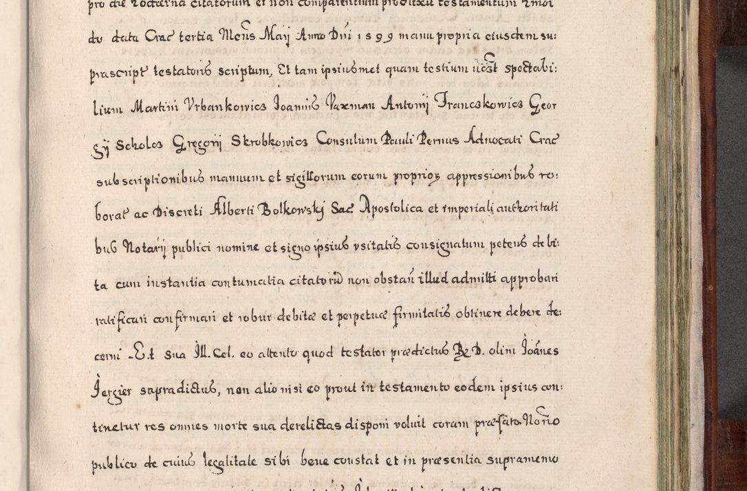 Zdjęcie nr 842 dla obiektu archiwalnego: Acta actorum, obligationum, erectionum, decretorum, rovisionum, instutionum, confirmationum caeterarumque causarum et negotiorum ad forum spirituale pertinentium coram R. D. Georgio S. R. E. Cardinali presbytero Radziwiłł nuncupato, perpetuo administratore episcopatus Cracoviensis et Ducatus Severiensis, duce in Olika et Nieśież, Sacrique Romani Imperii principe ab anno 1597 ad annum 1600 diem 12 Februarii inclusive, etiam sub ansentia eius Cracoviae acticatorum.