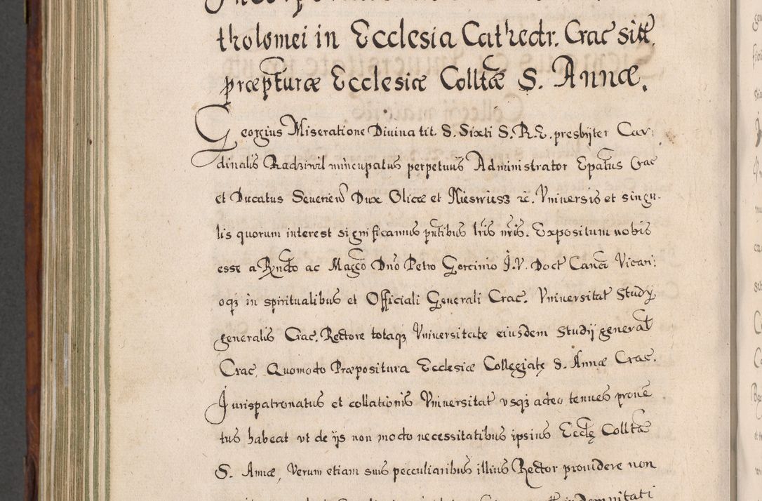 Zdjęcie nr 827 dla obiektu archiwalnego: Acta actorum, obligationum, erectionum, decretorum, rovisionum, instutionum, confirmationum caeterarumque causarum et negotiorum ad forum spirituale pertinentium coram R. D. Georgio S. R. E. Cardinali presbytero Radziwiłł nuncupato, perpetuo administratore episcopatus Cracoviensis et Ducatus Severiensis, duce in Olika et Nieśież, Sacrique Romani Imperii principe ab anno 1597 ad annum 1600 diem 12 Februarii inclusive, etiam sub ansentia eius Cracoviae acticatorum.