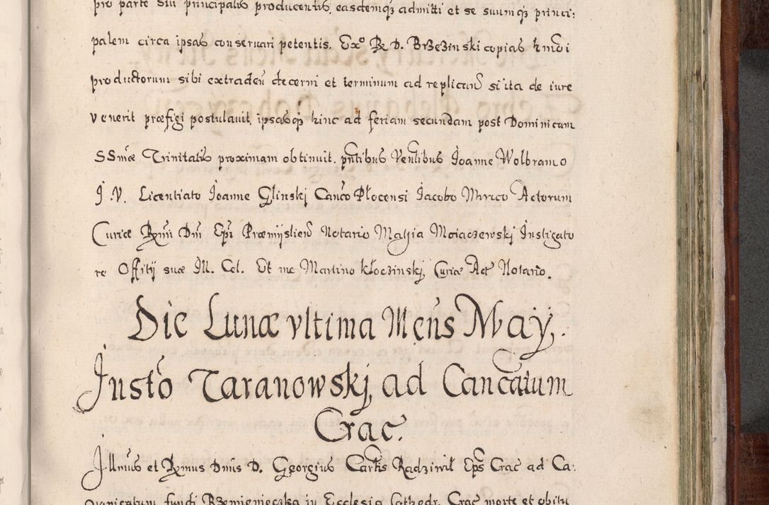 Zdjęcie nr 836 dla obiektu archiwalnego: Acta actorum, obligationum, erectionum, decretorum, rovisionum, instutionum, confirmationum caeterarumque causarum et negotiorum ad forum spirituale pertinentium coram R. D. Georgio S. R. E. Cardinali presbytero Radziwiłł nuncupato, perpetuo administratore episcopatus Cracoviensis et Ducatus Severiensis, duce in Olika et Nieśież, Sacrique Romani Imperii principe ab anno 1597 ad annum 1600 diem 12 Februarii inclusive, etiam sub ansentia eius Cracoviae acticatorum.