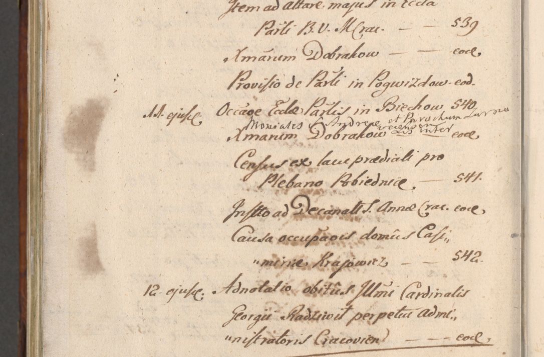 Zdjęcie nr 1119 dla obiektu archiwalnego: Acta actorum, obligationum, erectionum, decretorum, rovisionum, instutionum, confirmationum caeterarumque causarum et negotiorum ad forum spirituale pertinentium coram R. D. Georgio S. R. E. Cardinali presbytero Radziwiłł nuncupato, perpetuo administratore episcopatus Cracoviensis et Ducatus Severiensis, duce in Olika et Nieśież, Sacrique Romani Imperii principe ab anno 1597 ad annum 1600 diem 12 Februarii inclusive, etiam sub ansentia eius Cracoviae acticatorum.