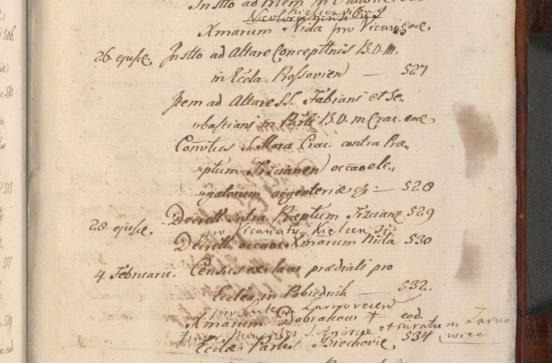 Zdjęcie nr 1118 dla obiektu archiwalnego: Acta actorum, obligationum, erectionum, decretorum, rovisionum, instutionum, confirmationum caeterarumque causarum et negotiorum ad forum spirituale pertinentium coram R. D. Georgio S. R. E. Cardinali presbytero Radziwiłł nuncupato, perpetuo administratore episcopatus Cracoviensis et Ducatus Severiensis, duce in Olika et Nieśież, Sacrique Romani Imperii principe ab anno 1597 ad annum 1600 diem 12 Februarii inclusive, etiam sub ansentia eius Cracoviae acticatorum.