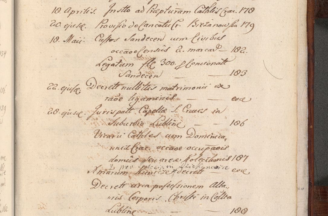 Zdjęcie nr 1100 dla obiektu archiwalnego: Acta actorum, obligationum, erectionum, decretorum, rovisionum, instutionum, confirmationum caeterarumque causarum et negotiorum ad forum spirituale pertinentium coram R. D. Georgio S. R. E. Cardinali presbytero Radziwiłł nuncupato, perpetuo administratore episcopatus Cracoviensis et Ducatus Severiensis, duce in Olika et Nieśież, Sacrique Romani Imperii principe ab anno 1597 ad annum 1600 diem 12 Februarii inclusive, etiam sub ansentia eius Cracoviae acticatorum.