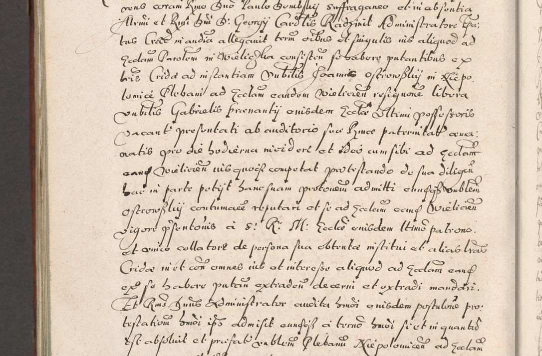Zdjęcie nr 1079 dla obiektu archiwalnego: Acta actorum, obligationum, erectionum, decretorum, rovisionum, instutionum, confirmationum caeterarumque causarum et negotiorum ad forum spirituale pertinentium coram R. D. Georgio S. R. E. Cardinali presbytero Radziwiłł nuncupato, perpetuo administratore episcopatus Cracoviensis et Ducatus Severiensis, duce in Olika et Nieśież, Sacrique Romani Imperii principe ab anno 1597 ad annum 1600 diem 12 Februarii inclusive, etiam sub ansentia eius Cracoviae acticatorum.