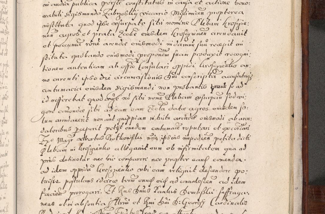 Zdjęcie nr 1074 dla obiektu archiwalnego: Acta actorum, obligationum, erectionum, decretorum, rovisionum, instutionum, confirmationum caeterarumque causarum et negotiorum ad forum spirituale pertinentium coram R. D. Georgio S. R. E. Cardinali presbytero Radziwiłł nuncupato, perpetuo administratore episcopatus Cracoviensis et Ducatus Severiensis, duce in Olika et Nieśież, Sacrique Romani Imperii principe ab anno 1597 ad annum 1600 diem 12 Februarii inclusive, etiam sub ansentia eius Cracoviae acticatorum.
