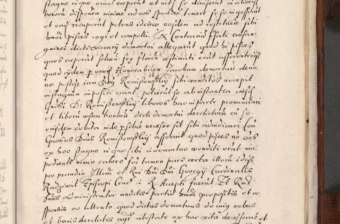 Zdjęcie nr 1050 dla obiektu archiwalnego: Acta actorum, obligationum, erectionum, decretorum, rovisionum, instutionum, confirmationum caeterarumque causarum et negotiorum ad forum spirituale pertinentium coram R. D. Georgio S. R. E. Cardinali presbytero Radziwiłł nuncupato, perpetuo administratore episcopatus Cracoviensis et Ducatus Severiensis, duce in Olika et Nieśież, Sacrique Romani Imperii principe ab anno 1597 ad annum 1600 diem 12 Februarii inclusive, etiam sub ansentia eius Cracoviae acticatorum.