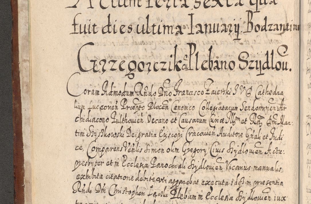 Zdjęcie nr 23 dla obiektu archiwalnego: Acta actorum, causarum spiritualium, civilium, criminalium, obligationum, quietationum, inscpritionum, cessionum, decimarum, testamentorum R. D. Martini Szyszkowski, episcopi Cracoviensis, ducis Severiensis in annis 1620 - 1623. Tomus secundus.