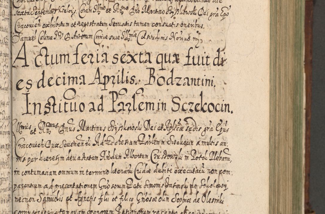 Zdjęcie nr 182 dla obiektu archiwalnego: Acta actorum, causarum spiritualium, civilium, criminalium, obligationum, quietationum, inscpritionum, cessionum, decimarum, testamentorum R. D. Martini Szyszkowski, episcopi Cracoviensis, ducis Severiensis in annis 1620 - 1623. Tomus secundus.