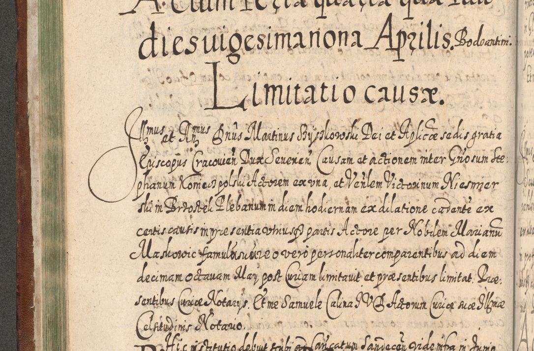 Zdjęcie nr 185 dla obiektu archiwalnego: Acta actorum, causarum spiritualium, civilium, criminalium, obligationum, quietationum, inscpritionum, cessionum, decimarum, testamentorum R. D. Martini Szyszkowski, episcopi Cracoviensis, ducis Severiensis in annis 1620 - 1623. Tomus secundus.